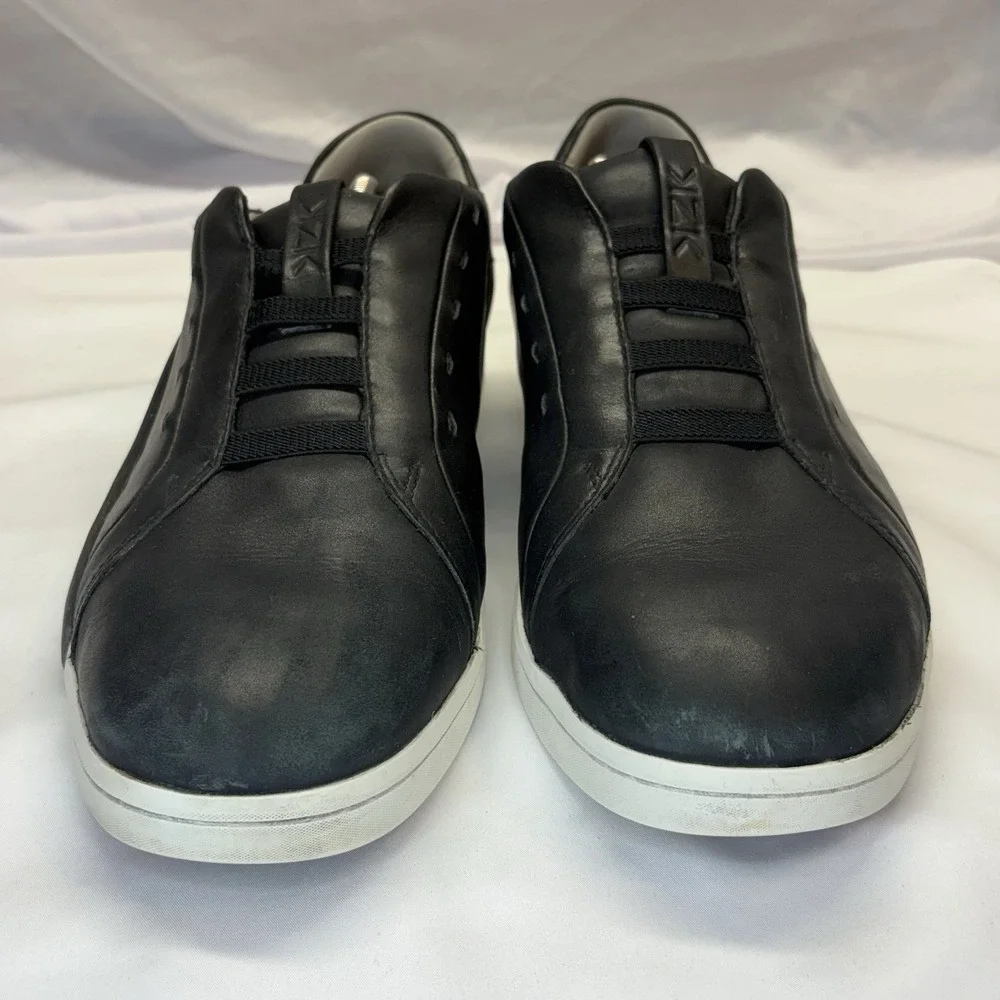 Kizik New York Slip On Sneakers Men's US 13 W Black Leather‎ Shoes Skate Moto